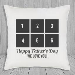 Personalised Fathers Day Cushion Cover - White Photo Cushion, Home Gift, Printed Day For Dad - thumbnail 2