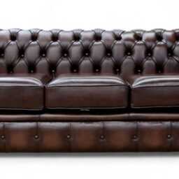 Sofa 3 Seater Chesterfield Handmade Brand New Antique Oxblood/Green/Tan - thumbnail 4