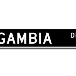 Gambia Sign, Wall Decor, Gift, Souvenir, Keepsake, Street Custom Quality Metal Sign - thumbnail 2