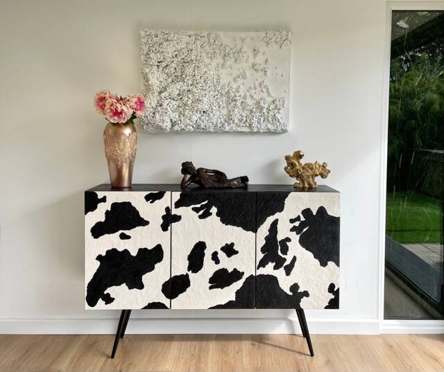 Cow Print Textured Sideboard. Custom Made. Bespoke Furniture - image 1
