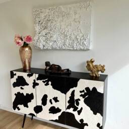 Cow Print Textured Sideboard. Custom Made. Bespoke Furniture - thumbnail 3