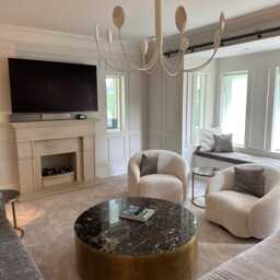 Handmade Brass Drum Coffee Table Emporium Marble Top - thumbnail 4