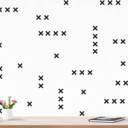 Swiss Cross Vinyl Wall Decals, Minimalist Nursery Decor - thumbnail 3