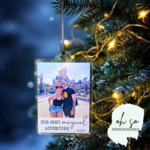 Personalised Acrylic Polaroid Photo Bauble Gifts - Memory Baubles For Christmas Trees - image 1
