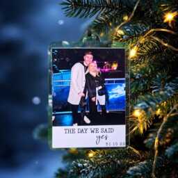 Personalised Acrylic Polaroid Photo Bauble Gifts - Memory Baubles For Christmas Trees - thumbnail 2