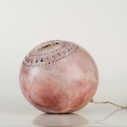 Saggar Firing Handcrafted Ceramic Lamp - Atmospheric Lampshade Table Raku Pottery Nevenka Martinello L2Bis - thumbnail 2