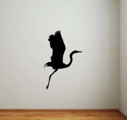 Heron Wall Decal Bird Vinyl Sticker Lake Backwater Interior Home Decor Murals - 4Bir4P - thumbnail 1