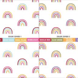 Rainbow Decals - 4 Color Stickers, Decor, Colorful Wall Scandi Rainbows, Kids Room Vinyl - thumbnail 2