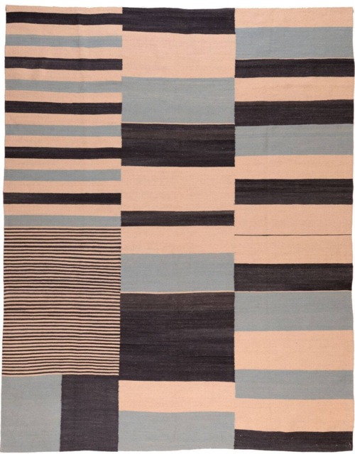 Carpet Modern - 233 X 186 cm - Kilim Geomtetrique Wool Hand Made Free Shipping - image 1