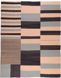 Carpet Modern - 233 X 186 cm - Kilim Geomtetrique Wool Hand Made Free Shipping - thumbnail 1