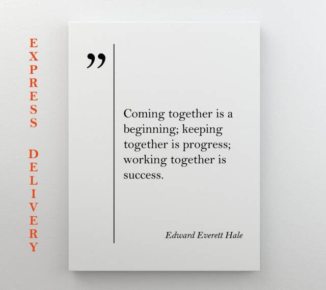 Edward Everett Hale Quote Coworker Gift Friend Canvas Print New Job Friendship Business Partner - image 1