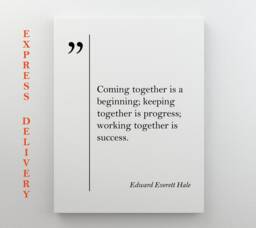 Edward Everett Hale Quote Coworker Gift Friend Canvas Print New Job Friendship Business Partner - thumbnail 1