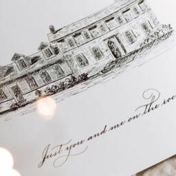 Custom Calligraphy Art Print Handwritten Letter, Drawing From Photo - thumbnail 3