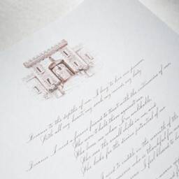 Custom Calligraphy Art Print Handwritten Letter, Drawing From Photo - thumbnail 4