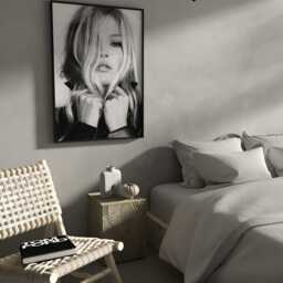 Kate Moss Photography Print Black Leather Jacket, Fashion Wall Art - thumbnail 2