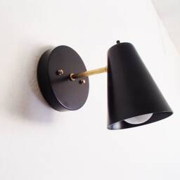 Modern Wall Sconce - Cone Shade Light Contemporary Lighting Bedside Spotlight Reading Lamp Living Room Kitchen Ul Listed - thumbnail 2