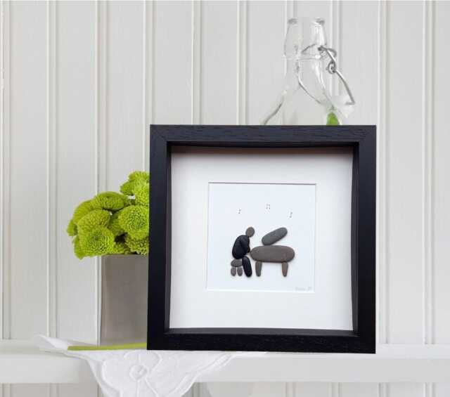 Pebble Art Piano Picture, Musician Gift, Framed Wall Decor - image 1