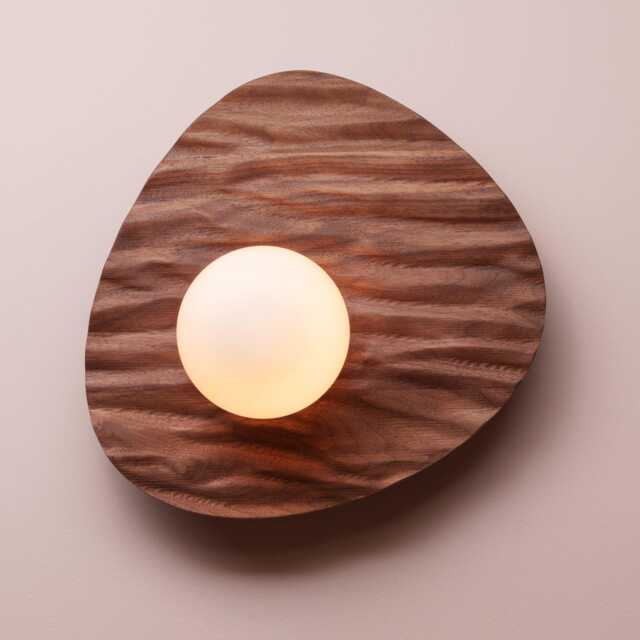 Towan Wall Light in Solid Oak/Walnut - image 1