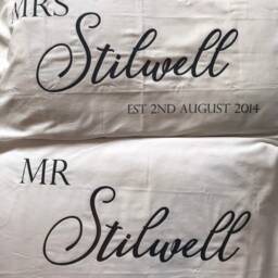 Mr & Mrs Display Pillowcases, Perfect Anniversary Or Valentines Gift - thumbnail 2