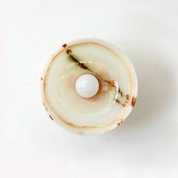 Unique Onyx Stone Wall Fixture Light Sconce Lamp Vanity Powder Room Living - thumbnail 2
