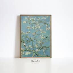 Van Gogh Wall Art, Almond Blossom Painting Print, Spring Flower Poster, Printable Large Canvas, Blue Gallery Botanical, French Decor - thumbnail 2