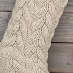 Personalized Knitted Christmas Stocking Embroidered Cable Knit Family Stockings - thumbnail 3
