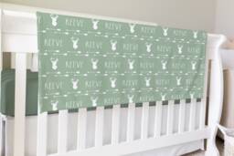 Personalized Baby Blanket Gifts Shower Gift Newborn Watch Me Grow Boy Deer Monogram - thumbnail 1