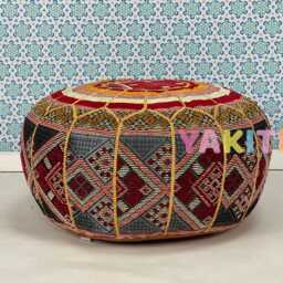 Authentic Ottoman Seating, Handmade Moroccan Pouf, Bohemian Home D??cor, Artisan-Made For Cozy Interiors, Luxury Pouf - thumbnail 2
