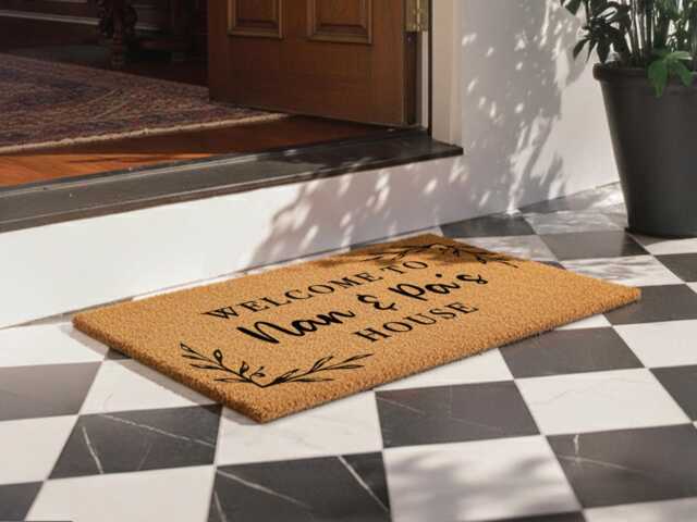 Personalised Nan & Pa's Doormat - Custom Family Welcome Mat - image 1