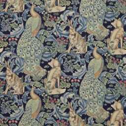 William Morris, . Forest, Arts & Crafts, Blue, Green, Beige Linen Union Cushion Cover, Throw Pillow Home Decor - thumbnail 3