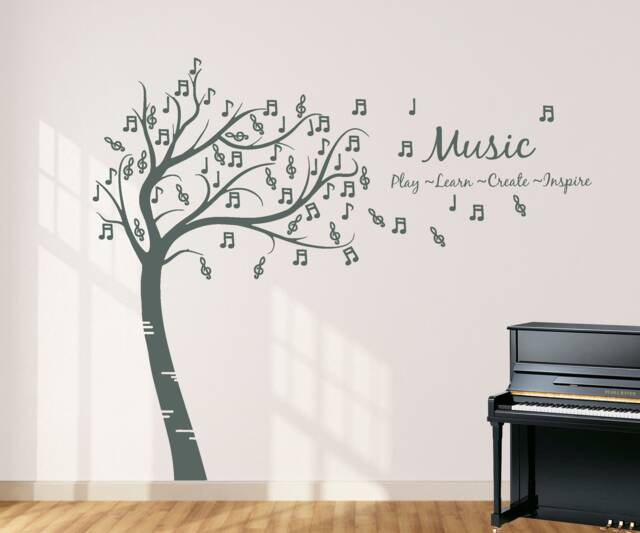 "Customisable Large Musical Notes Tree Wall Decal " - image 1