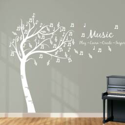 "Customisable Large Musical Notes Tree Wall Decal " - thumbnail 2