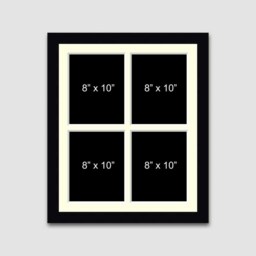 Multi Photo Picture Frame - 4 Apertures 8x10 Size in A 22mm Black - thumbnail 2