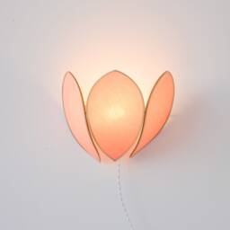 Coral & Gold Flower Wall Lamp - thumbnail 2