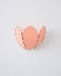 Coral & Gold Flower Wall Lamp