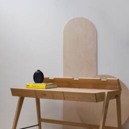 Konk ??? Yackt 2.0 [Oak] Bespoke Sizes Available Oak & Steel Mid Century Desk, Modern Minimal Office Work Station With Storage Drawers - thumbnail 2