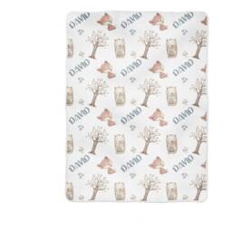 Personalized Woodland Animals Baby Blanket in Fleece, Minky, Or Sherpa - thumbnail 3