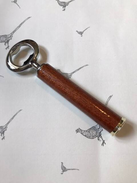 Holland & Shotgun Shell Solid Sapele Wood Bottle Opener - image 1