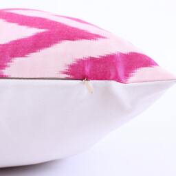 Ikat Silk Velvet Pillow 16x24 - Handmade Boho Cushion Cover Turkish Home Decor Accent - thumbnail 2