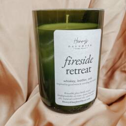 Fireside Retreat - Whiskey & Leather Wine Bottle Candle - thumbnail 3
