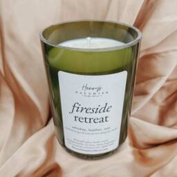 Fireside Retreat - Whiskey & Leather Wine Bottle Candle - thumbnail 2