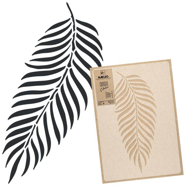 Tropical Leaf Wall Stencil Reusable Plastic Template For Diy Decor - image 1