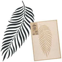 Tropical Leaf Wall Stencil Reusable Plastic Template For Diy Decor - thumbnail 1