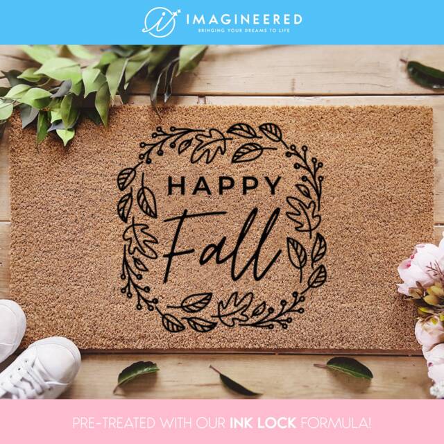Happy Fall Doormat - Porch Decor Home Welcome Mat Rug Decorations Seasonal - image 1