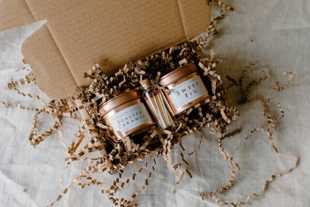 Gift Box - Two Small Handmade, Soy Wax, Vegan, Eco Friendly Candles - image 1