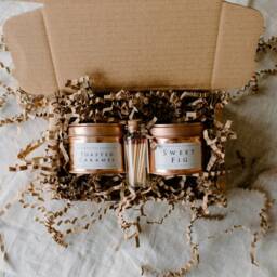 Gift Box - Two Small Handmade, Soy Wax, Vegan, Eco Friendly Candles - thumbnail 3