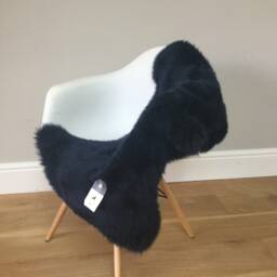 Black Luxe Sheepskin, Upholstery Fabric, Black Interior Decor, Accessories, Chair Cover, Bed Throw, Hygge, Fur - thumbnail 3