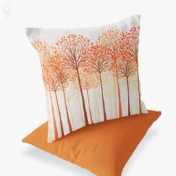 Orange Tree Velvet Cushion Cover Set Double-Sided Print, 7 Sizes - thumbnail 2