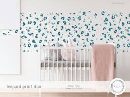 Leopard Print Wall Sticker, Multi-Colour, Animal Print , Leopard Print, Wallpaper, Decals For Nursery, Decals Bedroom - thumbnail 1