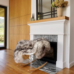 Big Sheepskin Mouflon Throw Genuine Leather Sheep Skin Decorative Rug 50x 30 - thumbnail 2